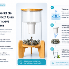 AquaPRO Glas - Glazen Waterfilter 9 Liter (filtert PFAS) + jaarset
