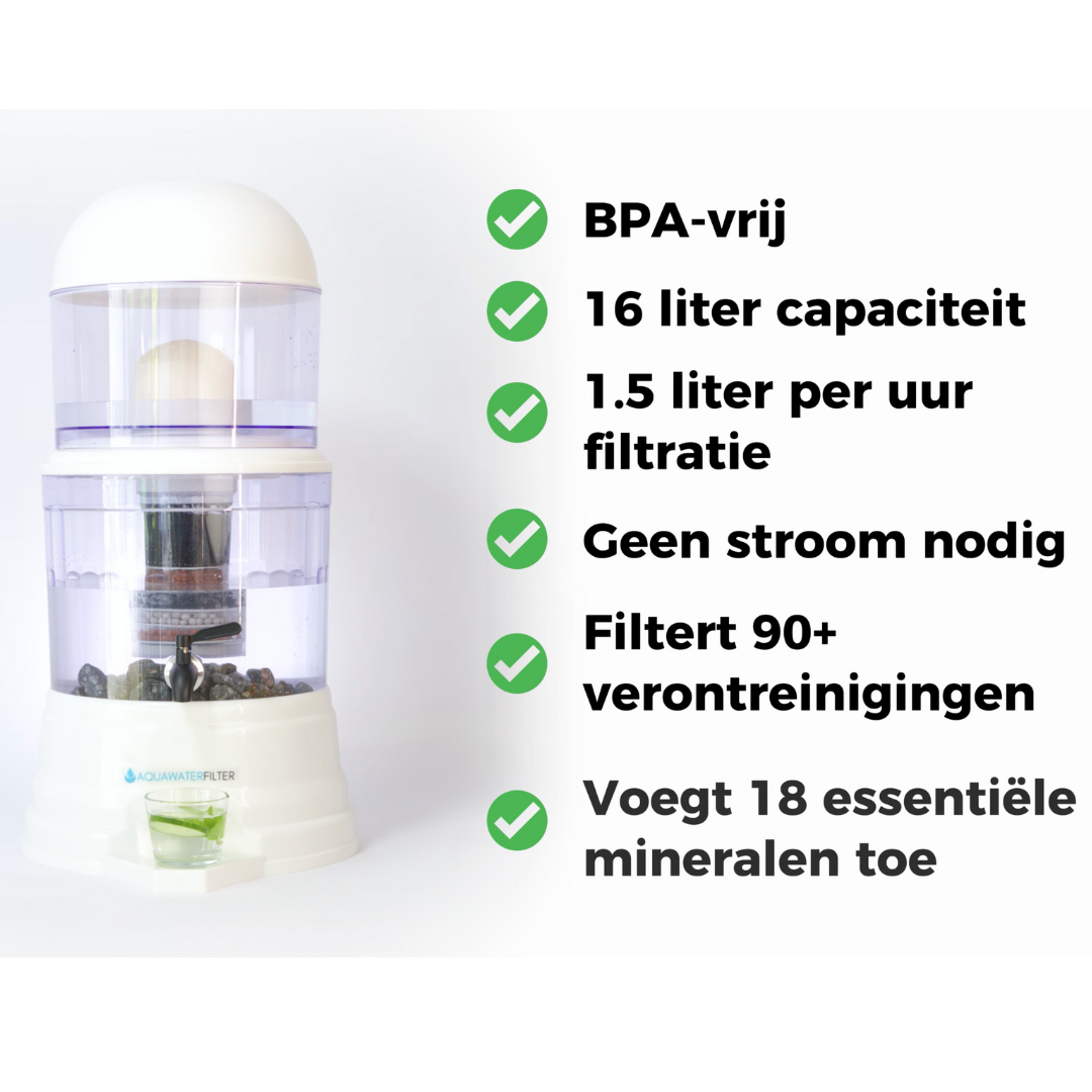 [3+1 GRATIS] AquaPRO Premium 16 Liter Mineraalstenen - COMBI DEAL