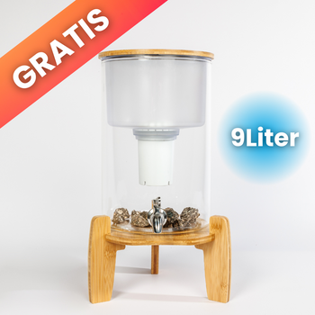 glazen 9L AquaPro waterfilter, gratis bij een filterabonnement