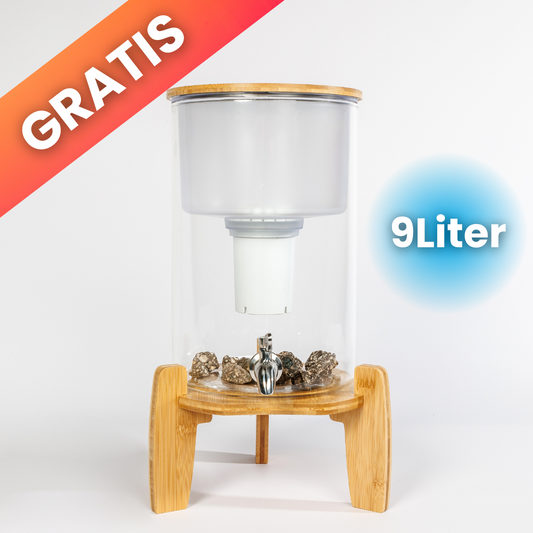 glazen 9L AquaPro waterfilter, gratis bij een filterabonnement
